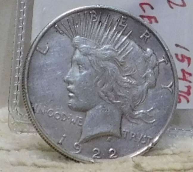 1922 Peace Dollar, circulated