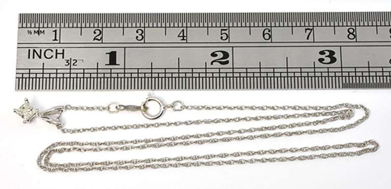 Sweet Princess Cut Diamond Pendant