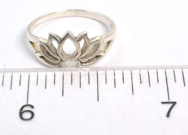 Simple Lotus Ring in Sterling Silver