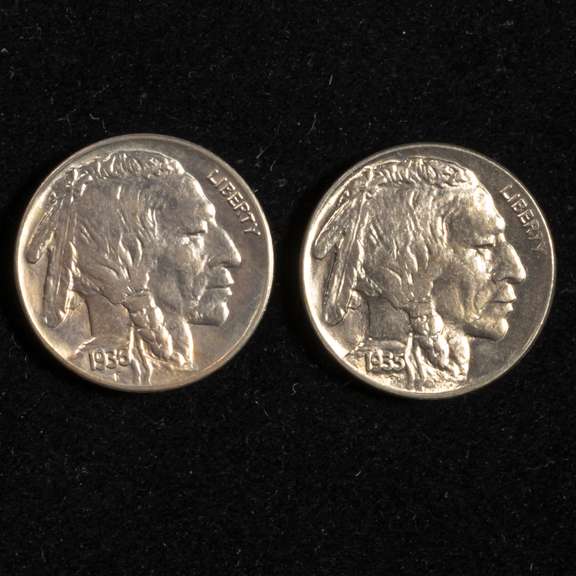 1935 And 1936 S Gem Frosty BU Buffalo Nickel