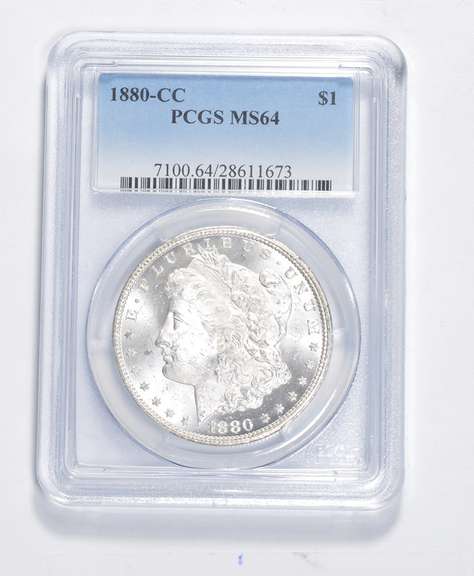 MS64 1880-CC Morgan Silver Dollar - Graded PCGS
