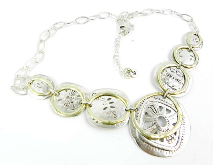 Silpada 2-Tone Sterling Medallion Necklace