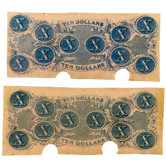 2 December 2 1862 $ 10 Cancelled CSA Notes