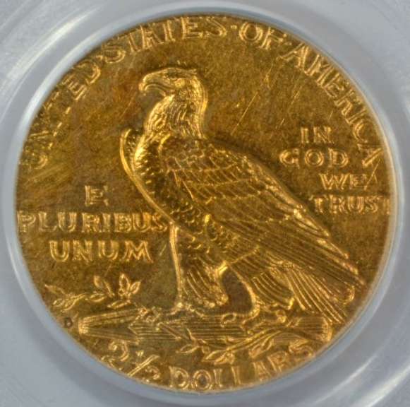 Great 1925-D US $2.50 Indian Gold Piece, PCGS AU55
