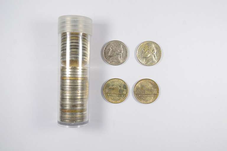(Lot 40) ROLL 1943-P Jefferson Wartime Nickels - 35% Silver