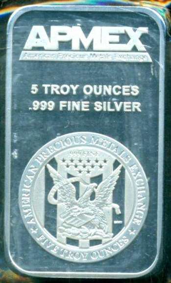 Apmex 10 Troy Oz. pure .999 fine silver bar in plastic