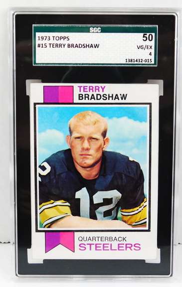 1973 Terry Bradshaw Graded Football Card