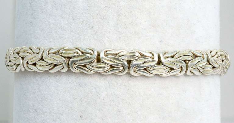 Woven Style Sterling Silver Bracelet