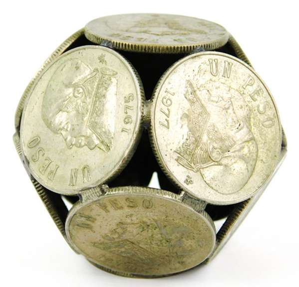 Vintage Mexican 12 Coin Paperweight