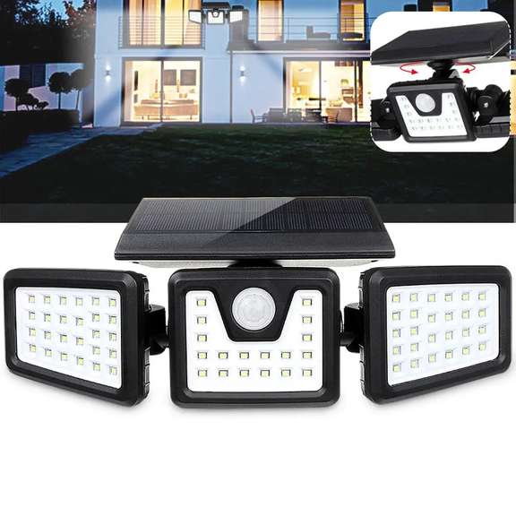 70 LED Solar Light Motion Sensor Wall Light