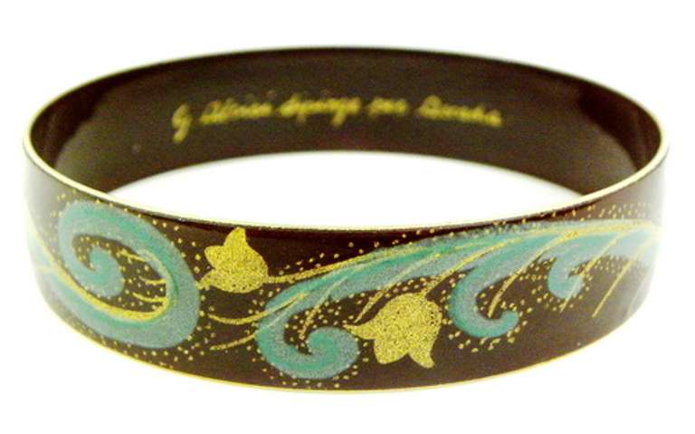 Arcadia Enameled Bangle Bracelet