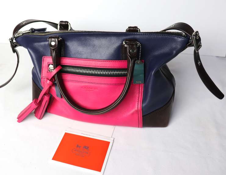 Coach Color Block Legacy Molly Satchel Purse