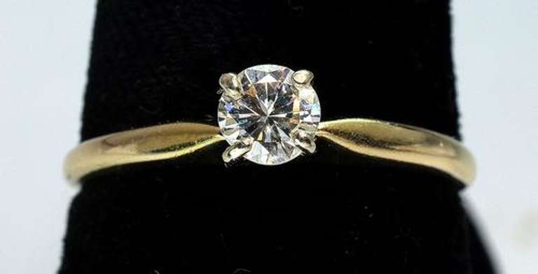 14KT 0.25CT Diamond Solitaire Ring