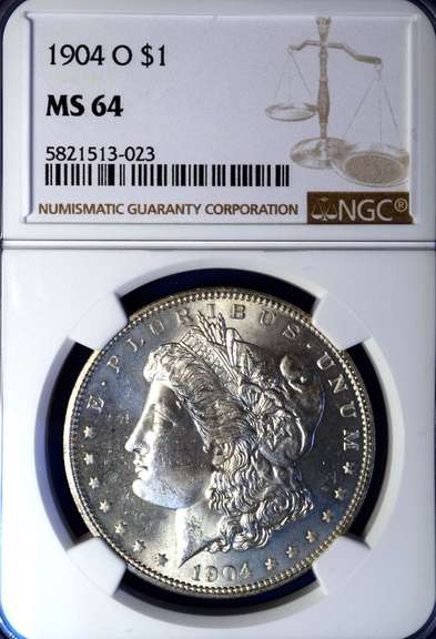 1904-O Morgan Silver Dollar, MS64 NGC