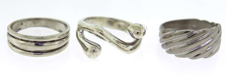 Sterling Silver Lot of 3 Rings