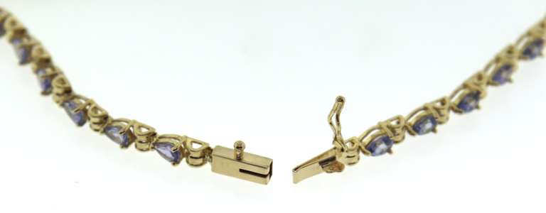 Amazing Pear Tanzanite Line Bracelet