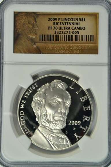 NGC PF70UC graded 2009-P Lincoln $1 Bicentennial