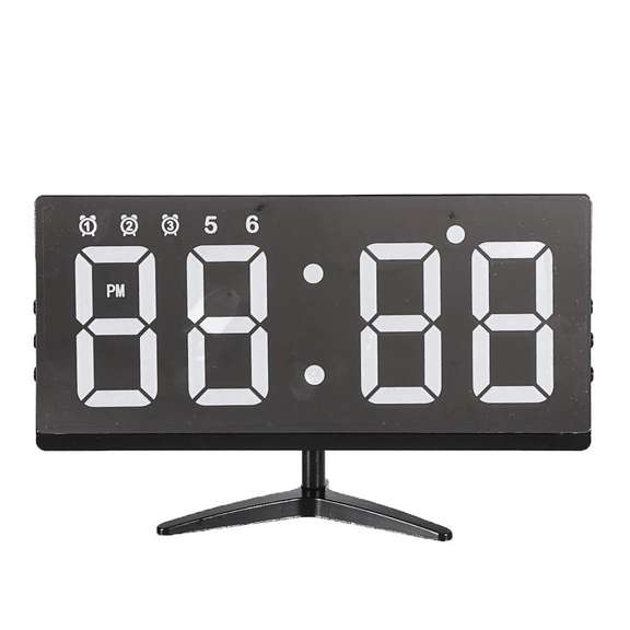 Frameless Mirror Touch Control Digital Alarm Clock