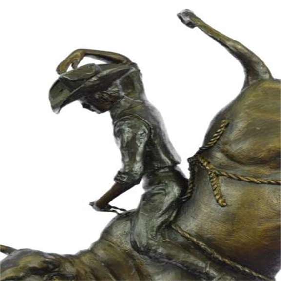 West Cowboy Bronze Sculpture Statue Figure Art