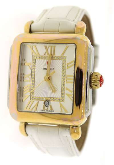 Michelle Deco Madison Two Tone Diamond Dial Watch