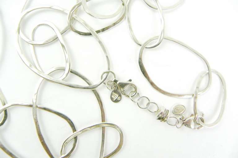 Silpada Sterling X-Long Free Form Link Necklace
