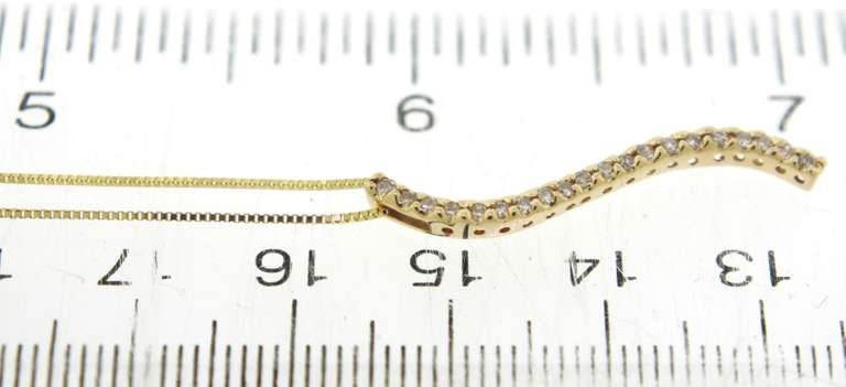 Stunning Diamond Drop Yellow Gold Necklace