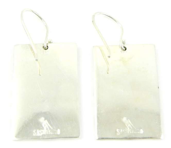 Signed Sterling Flower Earrings