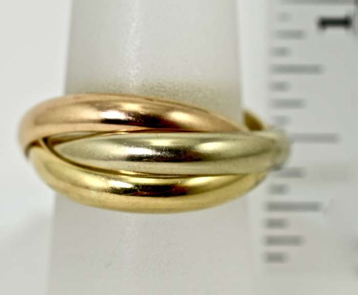 Popular 18K Tri-Color Rolling Rings