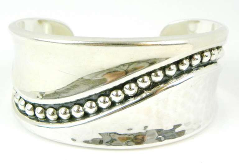 Wonderful Wide Sterling Silver Cuff Bracelet