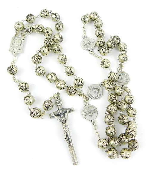 Extra Long Italian Rose Bead Rosary