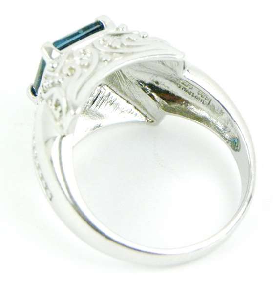 Vibrant London Blue Topaz Sterling Ring, 12.25