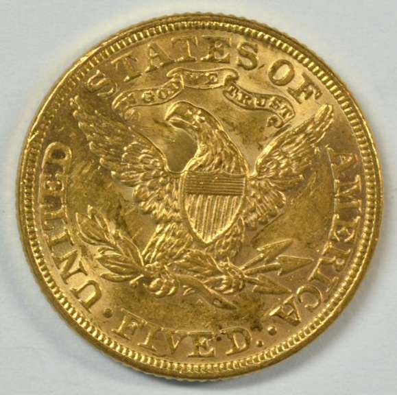 Great BU 1894-P US $5 Liberty Gold Piece