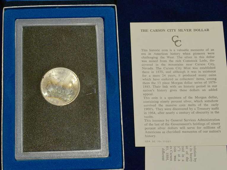 1884-CC Morgan Silver Dollar, GSA, Toned Rev