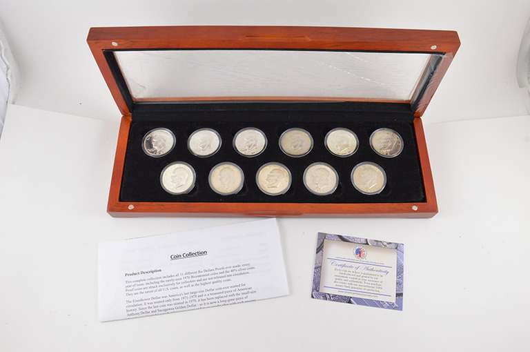 Lot (11) 1971-1978 Eisenhower Dollars - Proof Clad and Silver Set