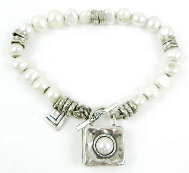 Silpada Sterling Silver Pearl Bracelet
