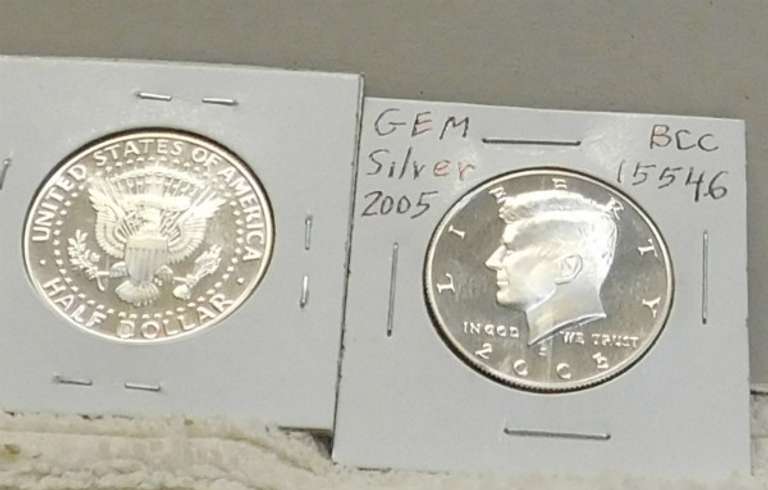 2 ea 2004 Sil PRF Kennedy Hf, Gem