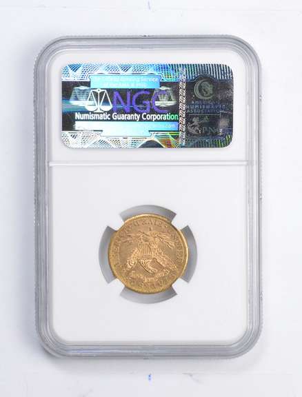 MS62 1886-S $5.00 Liberty Head Gold Half Eagle - Graded NGC