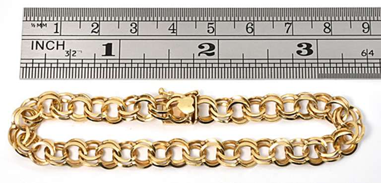 Traditional Double Link Charm Bracelet