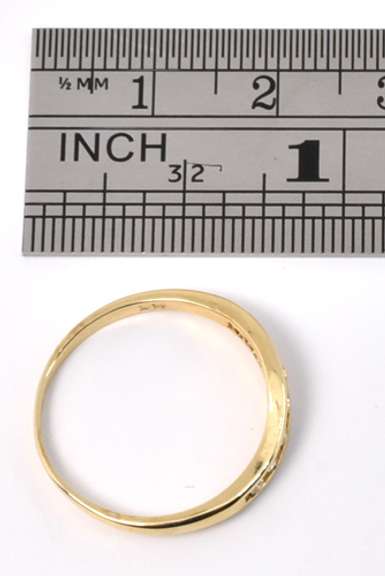 Curved Channel Set Diamond Ring