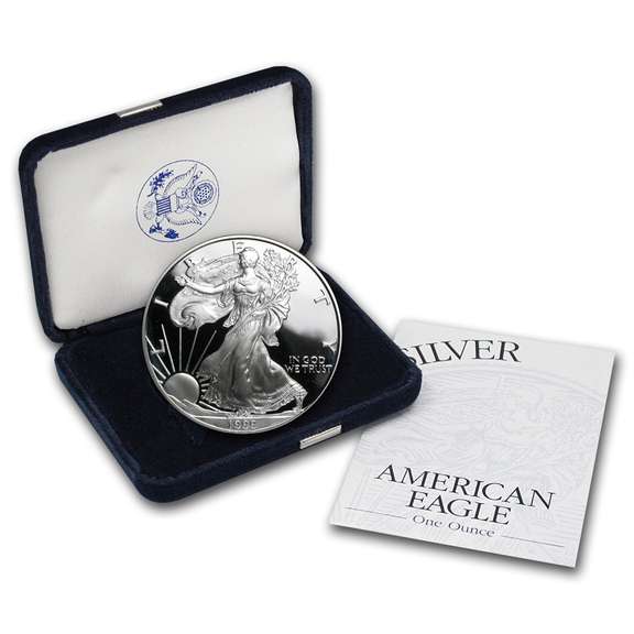 1999 Proof Silver Eagle, OGP