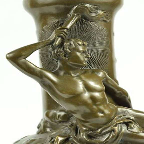 Nude Man Bronze Vase Sculpture