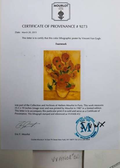 VINCENT VAN GOGH TOURNESOLS 1987 Van Gogh TOURNESOLS