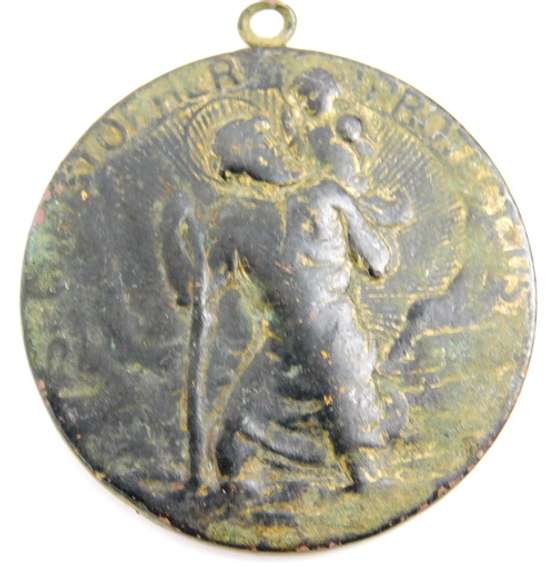 Time Worn Old St. Christopher Medal