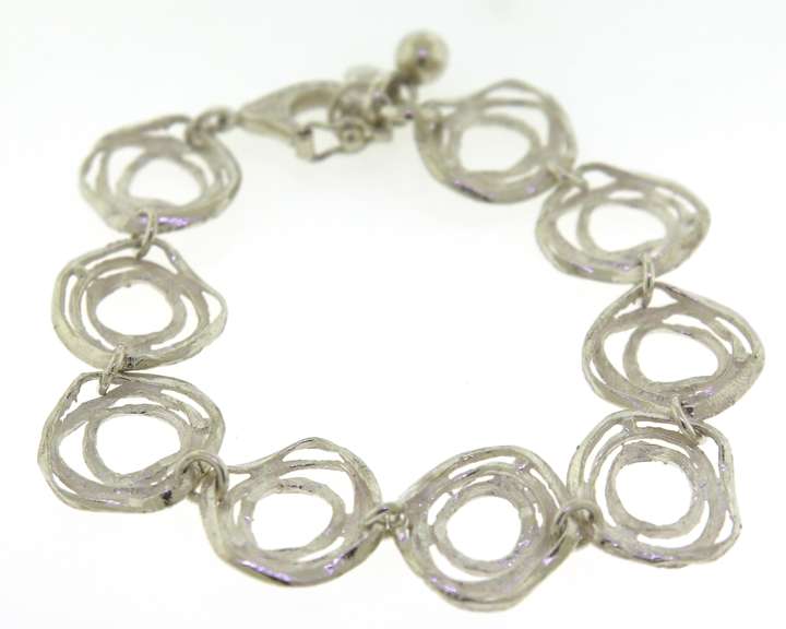 Sterling Silver Open Circle Link Bracelet
