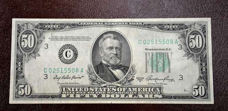 CU $50 Series 1950A FRN