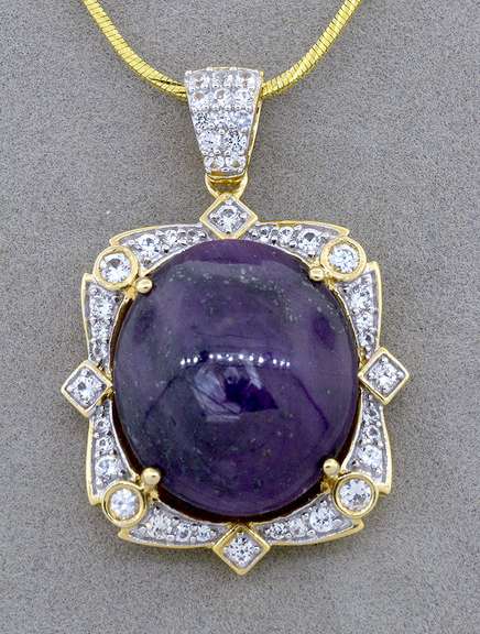 Sublime Massive 33.0CT Star Ruby & White Sapphire Necklace in Vermeil