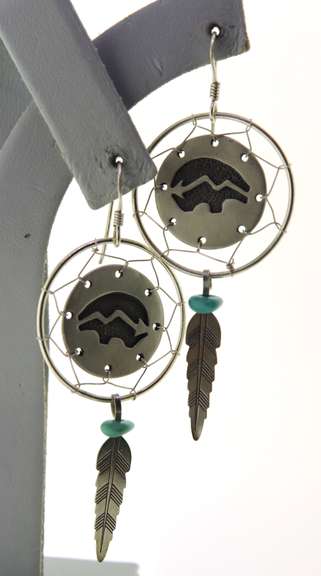 Vintage Sterling Silver Drop Earrings