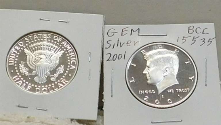 2 ea 2001 Sil PRF Kennedy Hf, Gem Cam