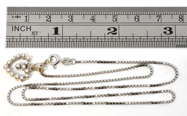 18k Necklace & Diamond Heart