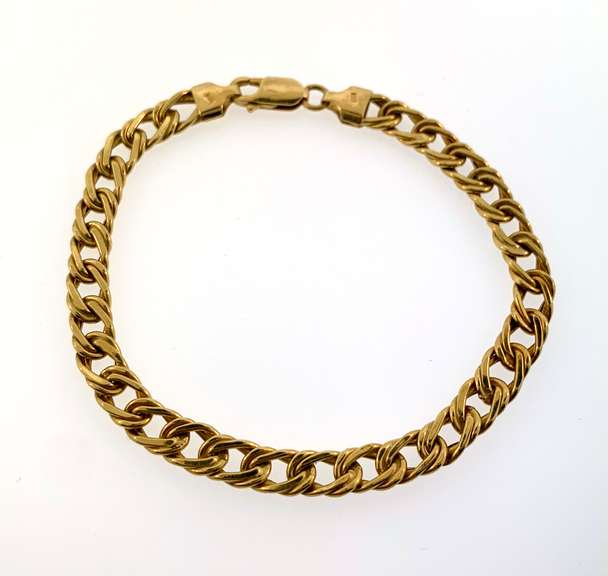 18kt yellow gold twisted curb link bracelet